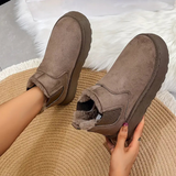 Mieke - bequeme winter-plateaustiefel für frauen – Khaki