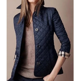 Cheryl – die elegante, schmale jacke aus seiden-baumwolle – Marineblau