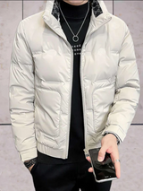 Wattierte jacke mit hohem Kragen - toni – Weiß