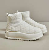 Celesse – vielseitige gepolsterte schneestiefel für damen – Weiß