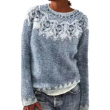 Modischer strickpullover – Blau