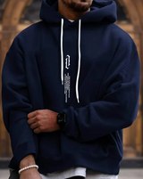 Bequemer und stylischer herren-hoodie – Blau