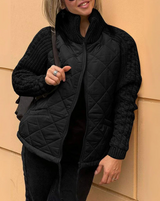 Tess – luxuriöse wattierte jacke – Schwarz
