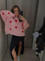 Daniella | weicher, bequemer, eleganter damenpullover – Rosa