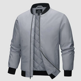 Frostguard – warme, wattierte winterjacke für herren – Hellgrau
