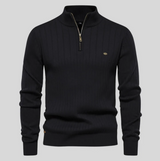 Lipeson - modischer pullover mit reißverschluss – Schwarz