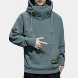 Warmer, großer kapuzenpullover für herren – Grau