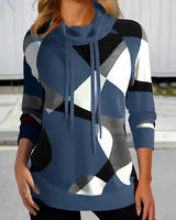 Vera | farbblockpullover mit kapuze – Blau (fast ausverkauft)
