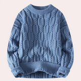 Tiberiu - warmer strickpulli für männer – Blau