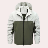 Lässige windjacke mit kapuze für herren – Beige