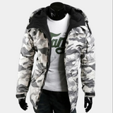 Yordan - camouflage jacke für männer – Weiß