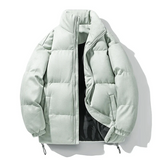 Hochwertiger herrenparka aus wildleder mit kragen – Grün