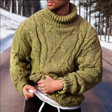 Warmer strickpullover für herren – bequem und vielseitig – Grün