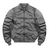 Timoteo | zeitlose klassische piloten-bomber-herrenjacke – Grau