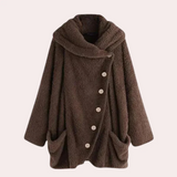 Alessandra – stylischer wintermantel für damen – Braun