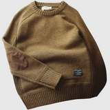 Warmer herrenpullover in klassischen farben – Braun