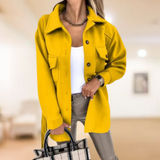 Naomi - damen-trenchcoat – warm und stilvoll für den winter – Gelb