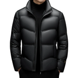 Warme winter-daunenjacke für herren – Schwarz