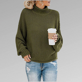 Klassischer strickpullover mit kragen – Grün