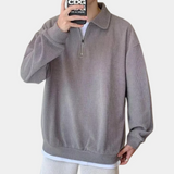 Bequemer, lockerer pullover für herren – Grau
