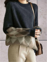 Seraphine - damen kaschmir-pullover – Dunkelgrau