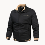 Bruno | zeitlos bequeme herrenjacke mit stehkragen – Schwarz