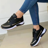 Valentina - Sneaker mit Wedge-Absatz – Schwarz