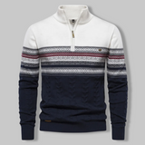 Alpina-pullover mit reißverschluss – Weiß