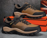 Herren Barfuß Wander Schuhe | Schnüren – Braun