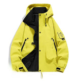 Herren Jacke | Lockeren Schnitt geeignet für Winterlagen – Gelb