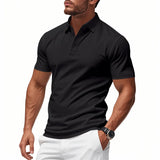 Dalmor™-Polohemd mit Schmaler Passform und Minimalistischem Stil – Schwarz