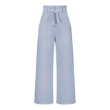 Elodie - Elegante Damenhose mit weitem Bein – Hellblau