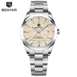 BENYAR BY-5208 40mm Automatik-Uhr, 316L Edelstahl, 50m Wasserdicht, Männermechanik – light yellow