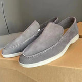 Herren-Halbschuhe ohne Verschluss | klassischer Schnitt – Grau