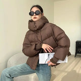 Wilda - dick gesteppte winterjacke – Braun