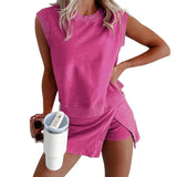 Set Marena™ Mit Ärmellosem Oberteil Und Wickel-Skort – Pink