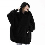 Oversize Hoodie Damen Kuschelpullover | Weich & Lässig – Schwarz