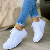 Ava - orthopädischer eleganter schwarzer sneaker – Weiß