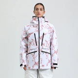 Unisex-Skijacke für Wintersport | funktionale Ausführung – Weiß mit Rosa