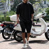Draxen™-Set aus Premium-Strick mit Oversize-Passform und Streetwear-Style – Schwarz