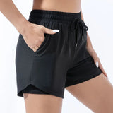 Premium Damen Sportshorts mit Feuchtigkeitstransport & Innen-Slip – Schwarz