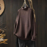 Tamara™ | Eleganter, lockerer Rollkragenpullover – Braun