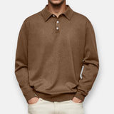 Aiden™ | Langarm-Polo – Braun