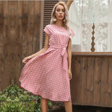 Beth - Polka Bloom Kleid – Rosa