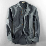 Japanisches „Katana“-Hemd für Herren | Eleganz & Tradition vereint – Holzkohle