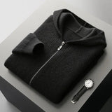 Yonel - Luxuriöser Kaschmir Kapuzenpullover – Schwarz