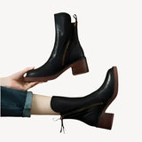 Grace - elegante bequeme damenstiefelette – Schwarz
