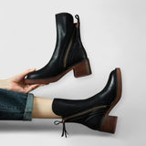 SERENE | Elegante Blockstiefeletten – Schwarz
