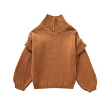 Daphne – strickpullover mit rollkragen in ubergröße – Braun