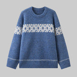 William | Vintage Isländischer Pullover – Blau